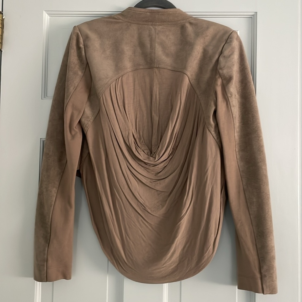 Bcbgmaxazria Tan Drape Back Jacket - image 4